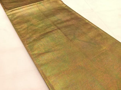 平和屋着物◎六通柄袋帯　霞文　金糸　引箔　正絹　逸品　BAAU6831yc