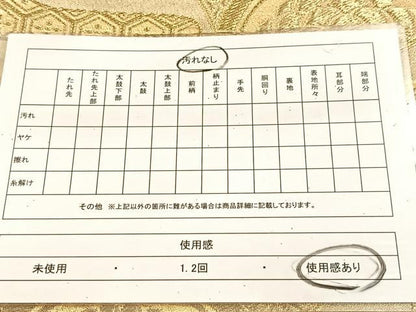 平和屋着物◎六通柄袋帯　エ霞青海波　金糸　正絹　逸品　BAAU6845yc