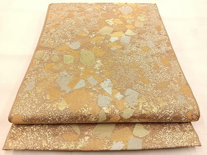 平和屋着物◎西陣　六通柄　本袋帯　箔散らし文様　金銀糸　正絹　逸品　BAAU6987yc