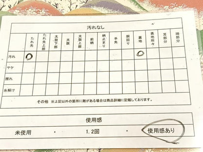 平和屋着物◎六通柄袋帯　唐織　吉野の里　銀糸　正絹　逸品　BAAU6991yc
