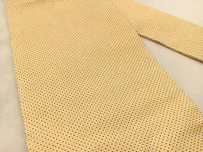 平和屋着物●全通柄九寸名古屋帯 支子色 総絞り 正絹 逸品 未使用 BAAU6995yc