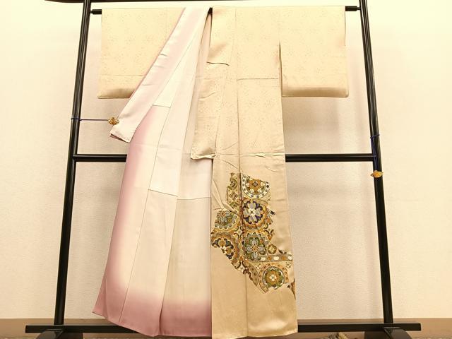 平和屋着物■豪華色留袖　花丸文　金彩　正絹　逸品　BAAU7022gt
