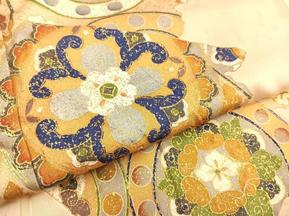 平和屋着物■豪華色留袖　花丸文　金彩　正絹　逸品　BAAU7022gt