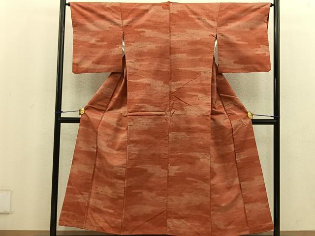 平和屋着物■上質な紬　霞文　正絹　逸品　BAAU7473mz