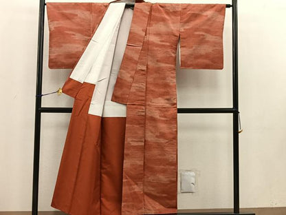 平和屋着物■上質な紬　霞文　正絹　逸品　BAAU7473mz