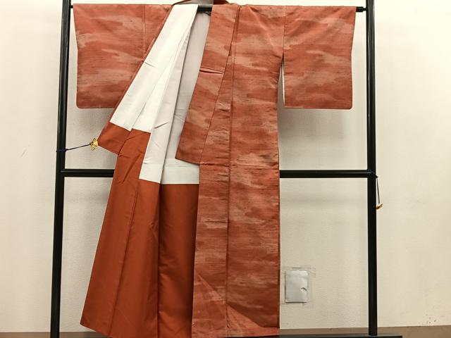 平和屋着物■上質な紬　霞文　正絹　逸品　BAAU7473mz