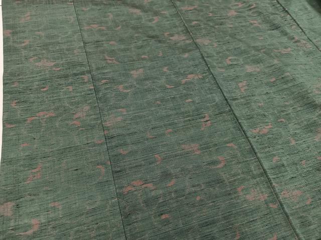 平和屋着物■上質な紬　草花文　正絹　逸品　BAAU7568mz