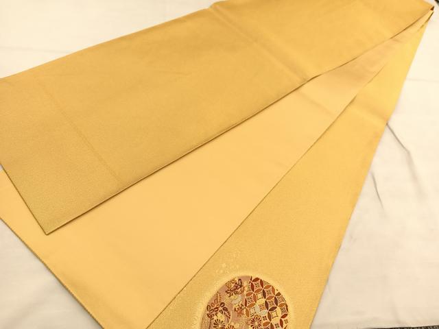 平和屋着物◎六通柄袋帯 唐織 松竹梅 七宝秋草文 金糸 正絹 逸品 BAAU7613hv