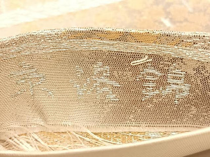 平和屋着物◎六通柄袋帯　京洛錦　風景文　二重引箔　金銀糸　正絹　逸品　BAAU7673hv