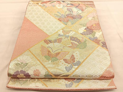 平和屋着物◎九百佐賀錦　六通柄袋帯　織匠宝文　金銀糸　正絹　逸品　BAAU7723hv