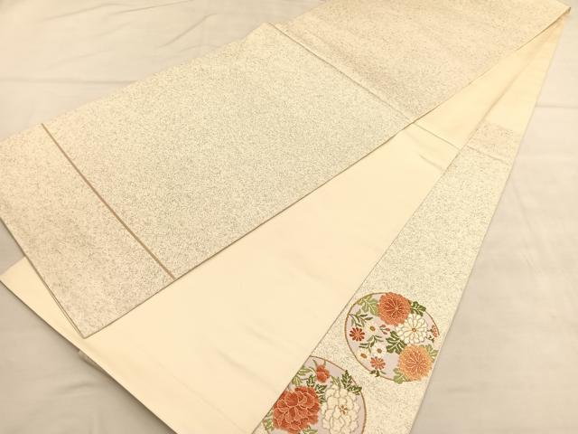 平和屋着物◎太鼓柄袋帯　唐織　菱天井花丸文　金糸　引箔　正絹　逸品　BAAU7734hv