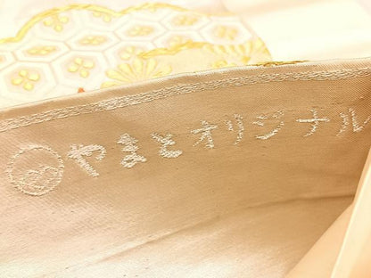 平和屋着物◎六通柄袋帯　唐織　雲取り牡丹文　やまとオリジナル　金糸　正絹　逸品　BAAU7741hv