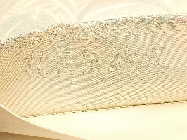 平和屋着物◎六通柄袋帯　唐織　孔雀更紗文　金銀糸　正絹　逸品　BAAU7774hv