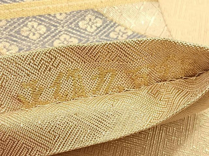 平和屋着物◎宝珠本佐賀錦　六通柄袋帯　鴛鴦遠山飛鶴花文　九百錦　金糸　正絹　逸品　BAAU7787hv