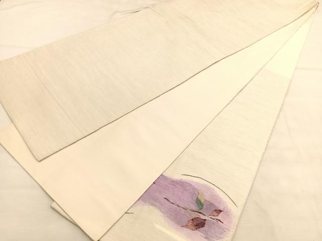 平和屋着物◎太鼓柄袋帯　すくい織　枝葉丸文　金糸　正絹　逸品　BAAU7829hv