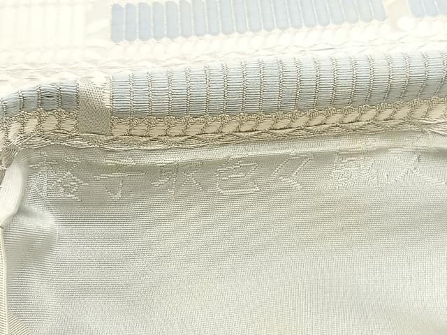 平和屋着物◎六通柄袋帯 唐織 格子取色々威文 金銀糸 正絹 逸品 BAAU7974hv