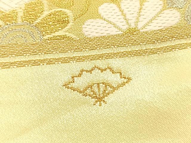平和屋着物◎六通柄袋帯　唐織　立波花鳥文　金銀糸　BAAU8013hv