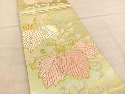 平和屋着物◎六通柄袋帯 唐織 桐 金銀糸 正絹 逸品 BAAU8037hv