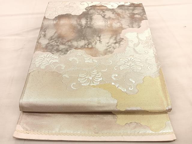平和屋着物◎六通柄袋帯　道長花唐草文　栄箔錦　正絹　逸品　BAAU8109hv