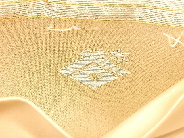 平和屋着物◎西陣の名門　本家加納　六通柄袋帯　唐織　扇面文　金銀糸　正絹　逸品　BAAU8138hv