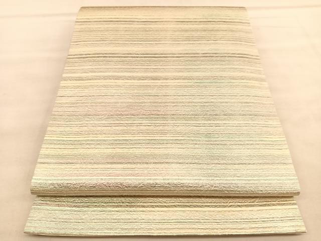平和屋着物◎六通柄袋帯　霞文　金銀糸　正絹　逸品　BAAU8190hv