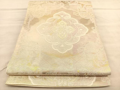平和屋着物◎六通柄袋帯 飾花文 金銀糸 正絹 逸品 BAAU8202hv