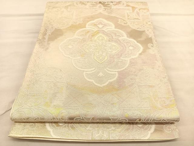 平和屋着物◎六通柄袋帯 飾花文 金銀糸 正絹 逸品 BAAU8202hv