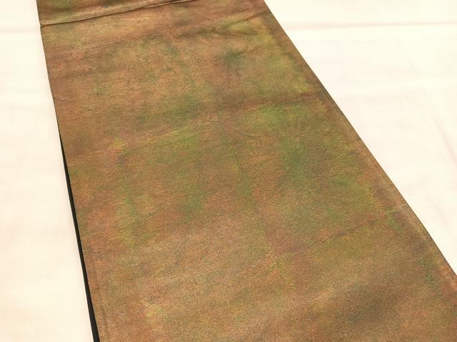 平和屋着物◎六通柄袋帯　霞文　金糸　引箔　正絹　逸品　BAAU8253hv