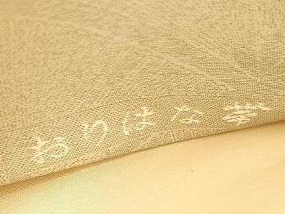平和屋着物◎西陣　六通柄袋帯　唐織　向鶴丸文　おりはな帯　銀糸　正絹　逸品　BAAU8268hv
