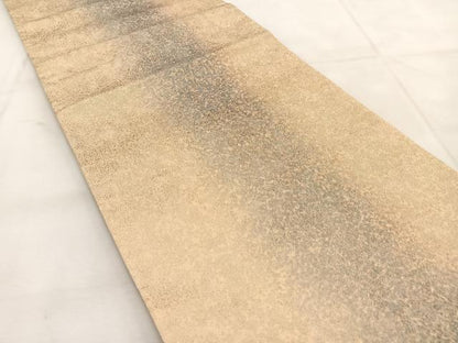平和屋着物◎全通柄袋帯　霞文　金糸　正絹　逸品　BAAU8413yc