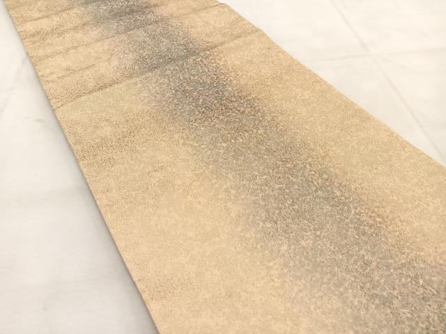 平和屋着物◎全通柄袋帯　霞文　金糸　正絹　逸品　BAAU8413yc
