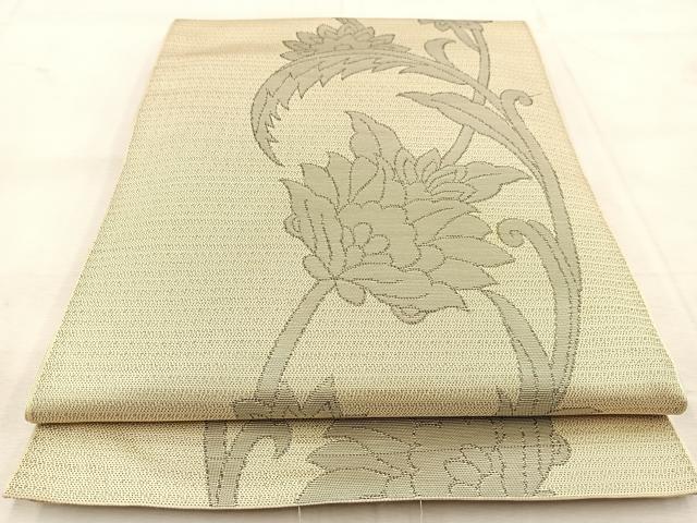 平和屋着物◎六通柄　本袋帯　更紗花唐草文　正絹　逸品　BAAU8477yc