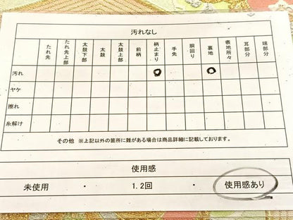 平和屋着物◎六通柄袋帯　亀甲正倉院花文　金銀糸　正絹　逸品　BAAU8478yc