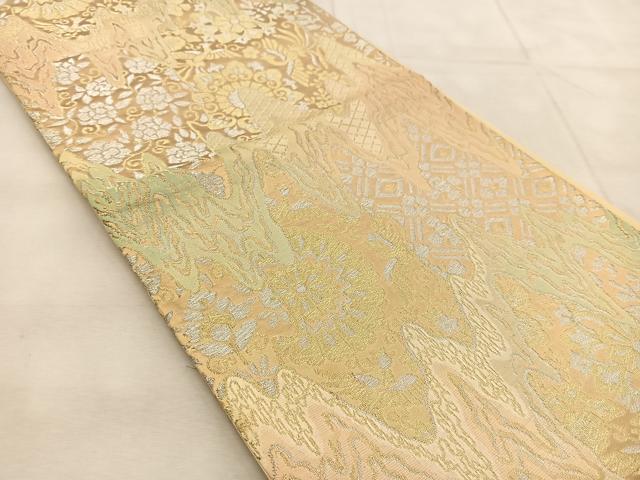 平和屋着物◎六通柄袋帯　鳳凰更紗花文　金銀糸　正絹　逸品　BAAU8480yc