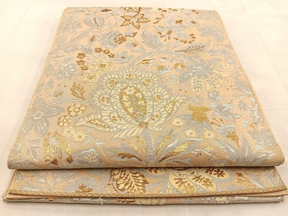 平和屋着物◎六通柄 本袋帯 正絹錦 更紗 金銀糸 正絹 逸品 BAAU8511yc