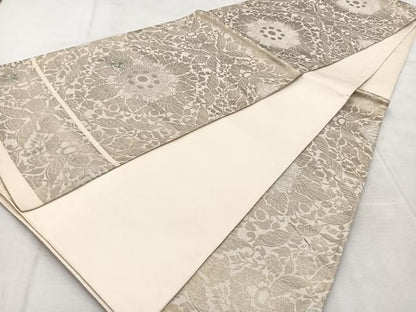 平和屋着物◎六通柄袋帯　京蒔絵　金銀糸　正絹　逸品　BAAU8550yc