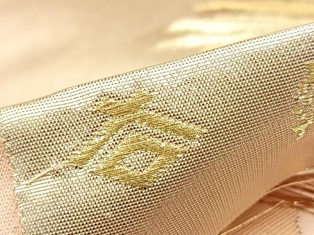 平和屋着物◎六通柄袋帯 箔彩錦 雲霞文 正絹 逸品 BAAU8564yc