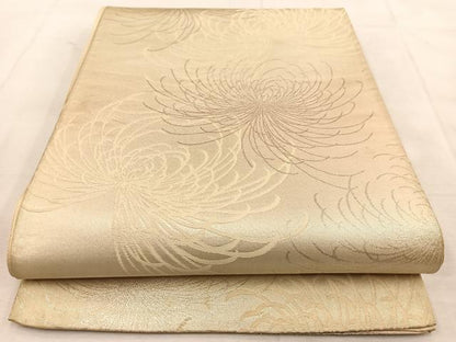 平和屋着物◎乱菊 銀糸 引箔 袋帯 正絹 逸品 BAAU8580yc
