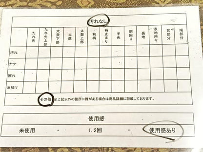 平和屋着物◎六通柄　京袋帯　壁画文様　金糸　正絹　逸品　BAAU8605yc