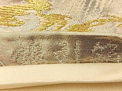 平和屋着物◎六通柄袋帯 唐織 錦引箔 古都の四季 金銀糸 正絹 逸品 BAAU8628yc
