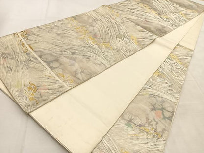 平和屋着物◎六通柄袋帯 唐織 錦引箔 古都の四季 金銀糸 正絹 逸品 BAAU8628yc