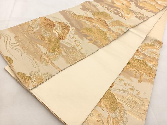 平和屋着物◎六通柄袋帯　浜松　金糸　正絹　逸品　BAAU8659yc