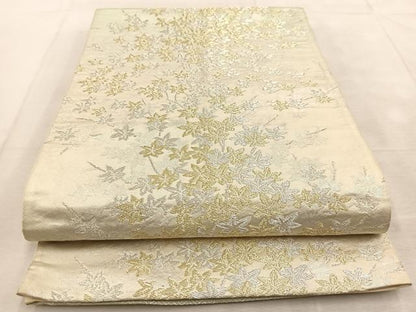 平和屋着物◎六通柄　京袋帯　楓　金銀糸　正絹　逸品　BAAU8687yc