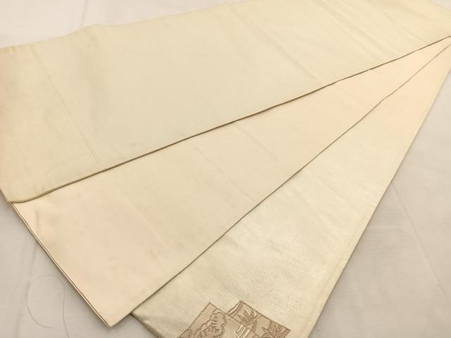 平和屋着物◎中国三大刺繍　総相良刺繍　太鼓柄袋帯　吉祥草花文　引箔　正絹　逸品　BAAU8856yc