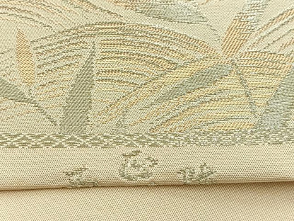 平和屋着物◎西陣　六通柄袋帯　立波文　金銀糸　正絹　逸品　BAAU8891yc