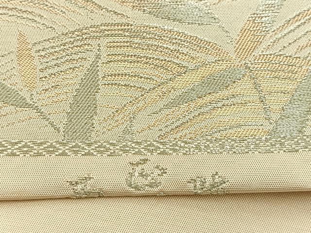 平和屋着物◎西陣　六通柄袋帯　立波文　金銀糸　正絹　逸品　BAAU8891yc