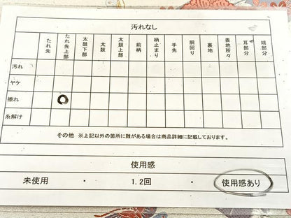 平和屋着物◎六通柄袋帯　唐織　扇面花蝶文　本銀箔　正絹　逸品　BAAU8897yc