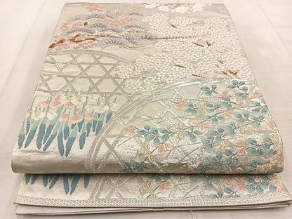 平和屋着物◎六通柄袋帯　唐織　光悦寺　金銀糸　正絹　逸品　BAAU8899yc