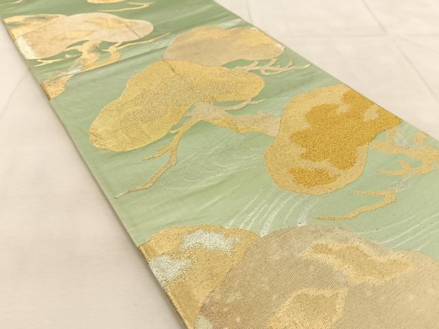 平和屋着物◎六通柄袋帯　浜松文　金銀糸　正絹　逸品　BAAU8957yc