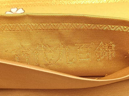 平和屋着物◎六通柄袋帯　唐織　横段更紗花鳥文　古典名錦　古代九百錦　金糸　引箔　正絹　逸品　BAAU8988yc